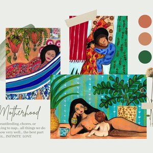 Muttertag, 3er-Paket Postkarten, Druck, Kunst, Dekor