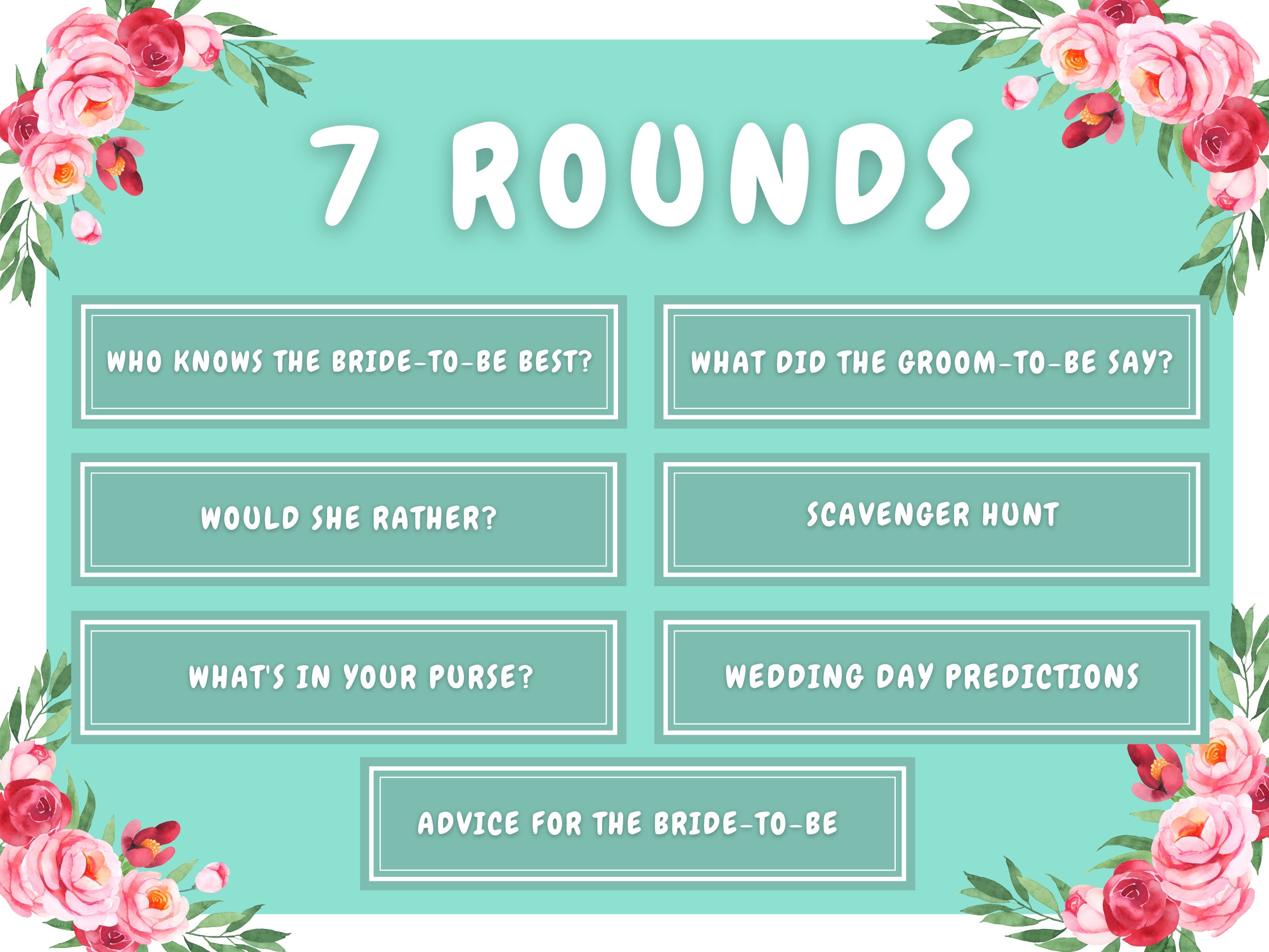 Virtual Bridal Shower Games Bundle Bachelorette Zoom Party Bridal Shower Zoom Games Instant