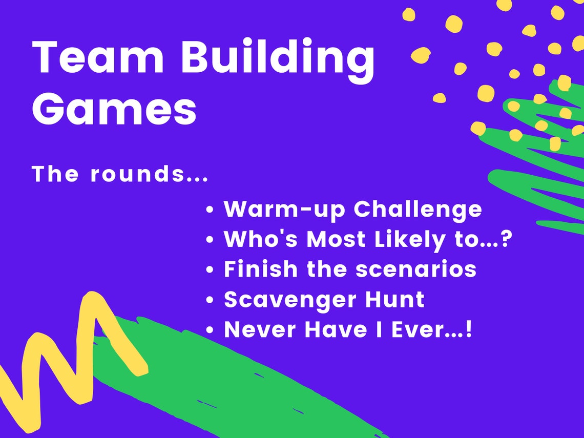 TEAM BUILDING GAMES Virtual Office Games Office Team Etsy