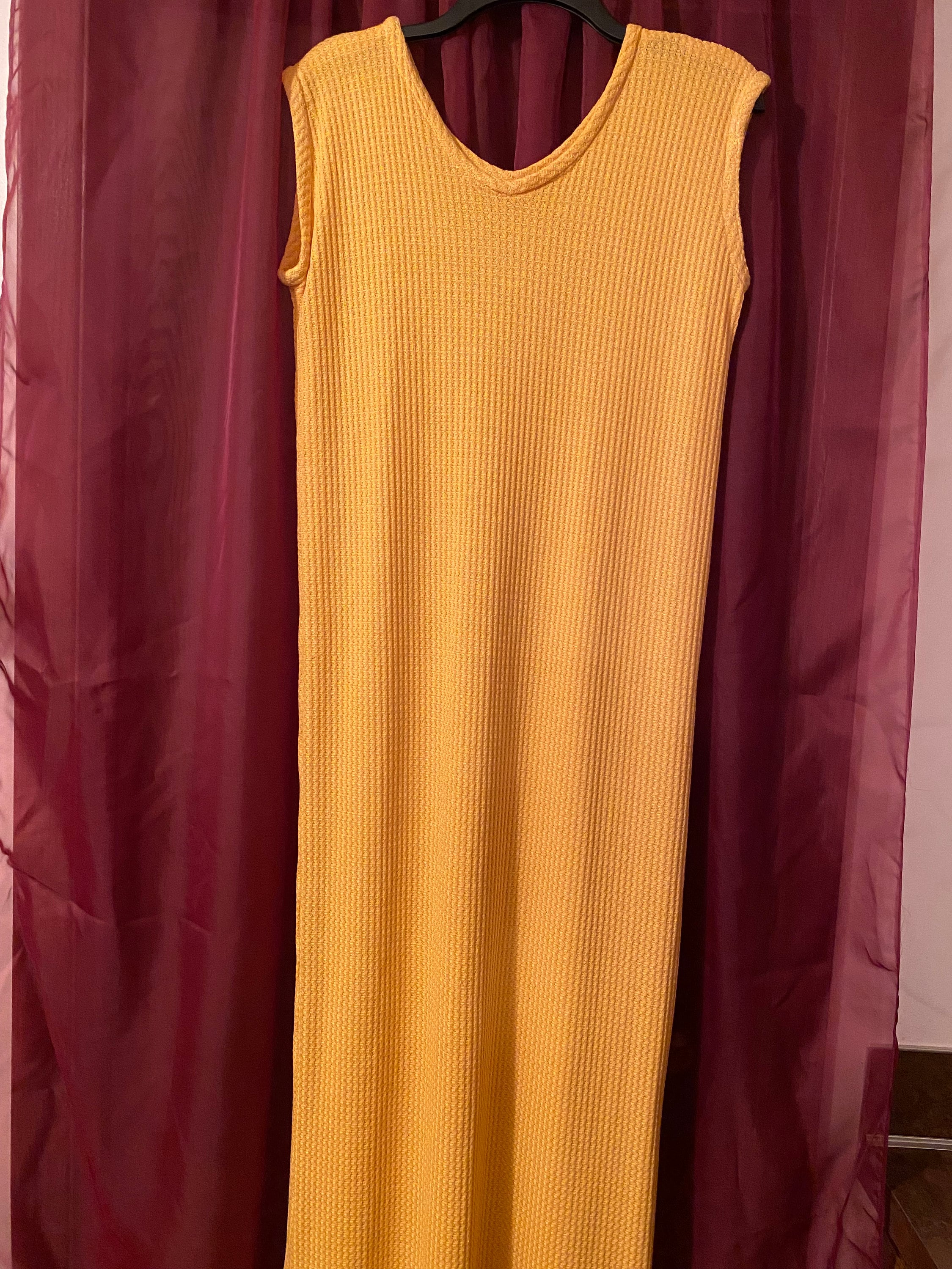 yellow polyester dress Pernia's Pop Up Shop