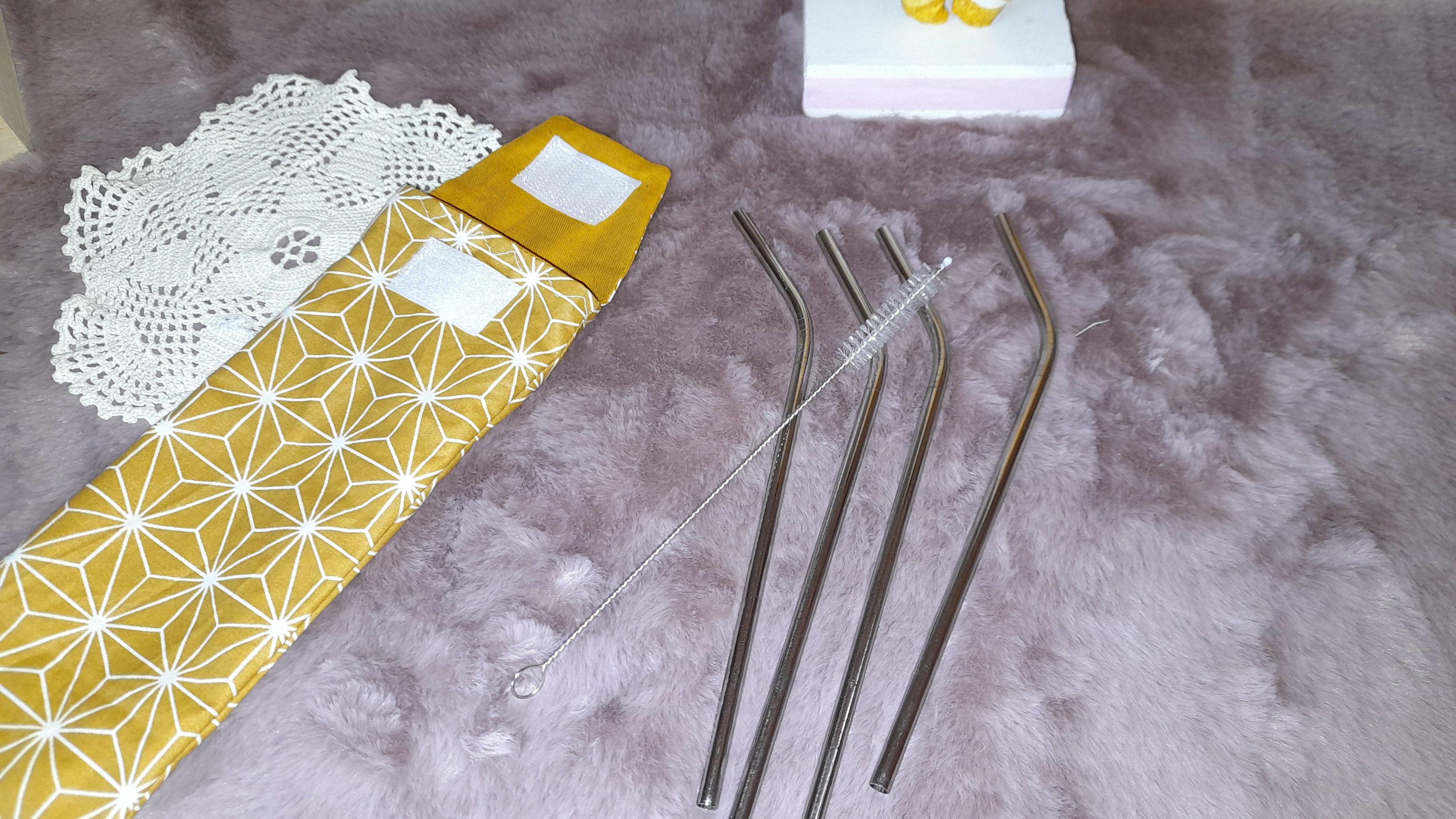 Pailles Réutilisables et Pochette