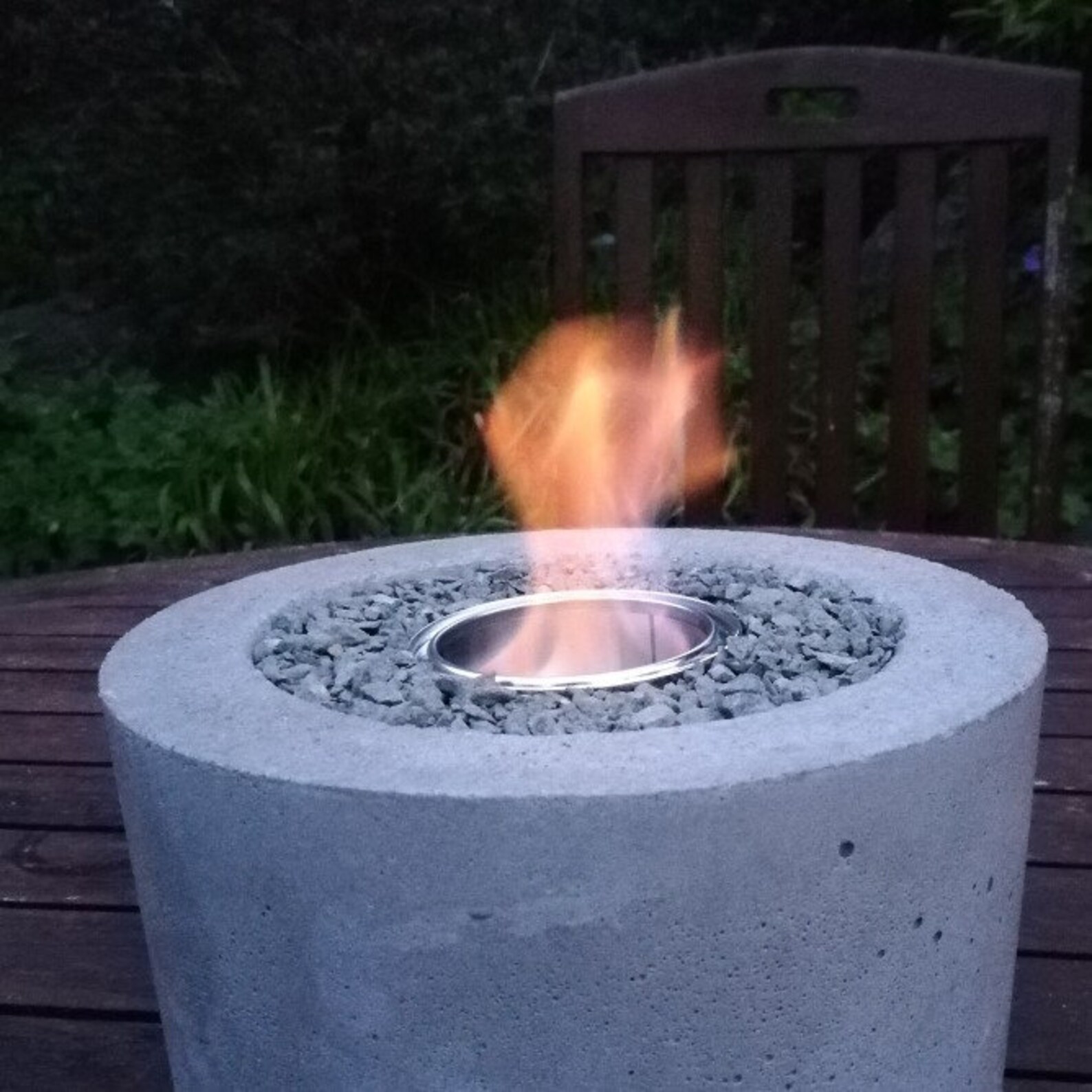 Feuerschale Tischfeuerschale Beton grau Bioethanol | Etsy