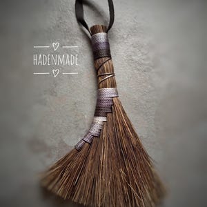 Traditional handmade Appalachian style broom / brush sustainable craft, eco friendly, zero waste (20cm)