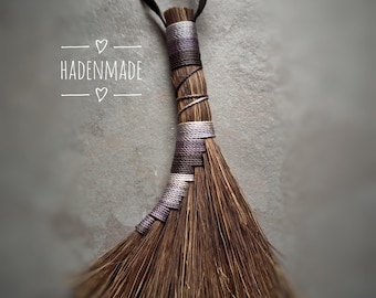 Traditional handmade Appalachian style broom / brush sustainable craft, eco friendly, zero waste (20cm)