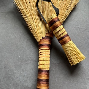 Traditional handmade Appalachian style companion set.  Matching hand broom and scrubbing  brush