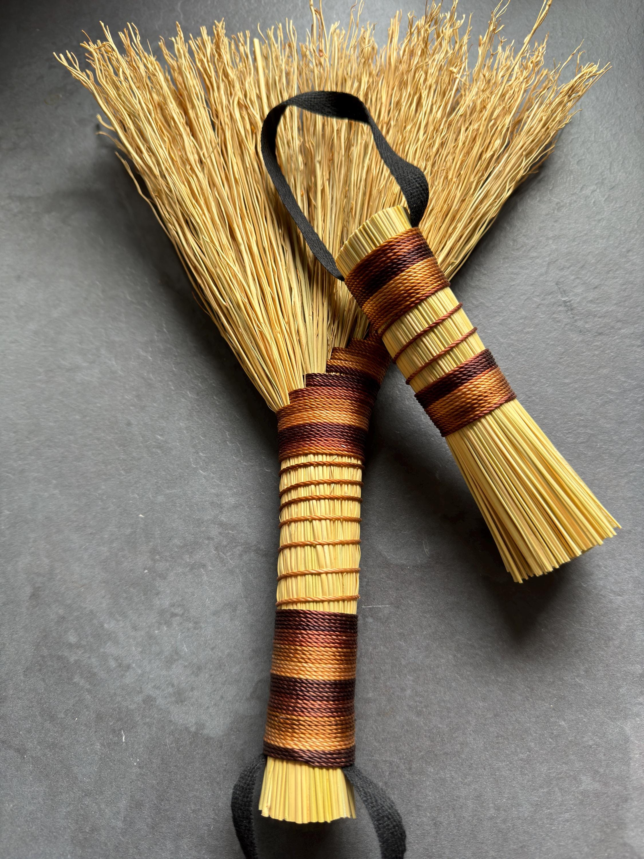 Traditional handmade Appalachian style companion set.  Matching hand broom and scrubbing  brush