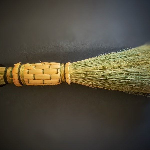 Traditional handmade Appalachian broomcorn style hearth brush. Handmade in Scotland