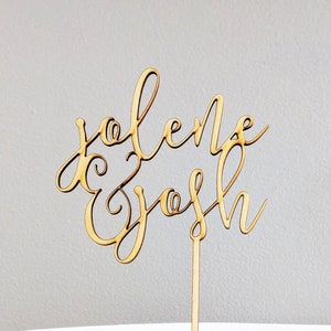 Personalized Name Cake Topper - Wedding Cake Topper - Gold Cake Topper - Custom Cake Topper - Wedding Cake