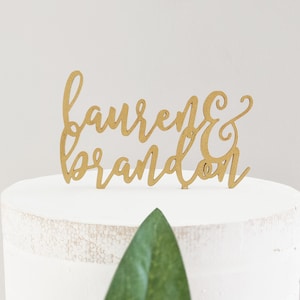 Personalized Name Cake Topper - Wedding Cake Topper - Gold Cake Topper - Custom Cake Topper - Wedding Cake