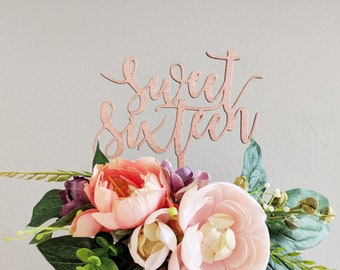 Sweet Sixteen Cake Topper - 16th Birthday Party Decor