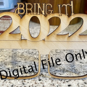2026 New Year&#39;s Glasses SVG File: Laser Cut Party Decor (Digital File Only)