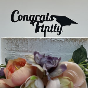 Personalized Name Graduation Cake Topper - Grad Cake Topper - Grad Party - Grad - Custom Cake Topper - Class of 2024 - Graduate Cake Topper