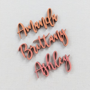 Personalized Name Cutouts - Personalized Wedding Place Cards - Personalized Favors - Personalized Favor Tags - Personalized Place Cards