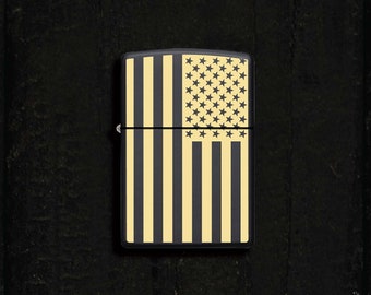 American Flag Engraved Zippo Lighter