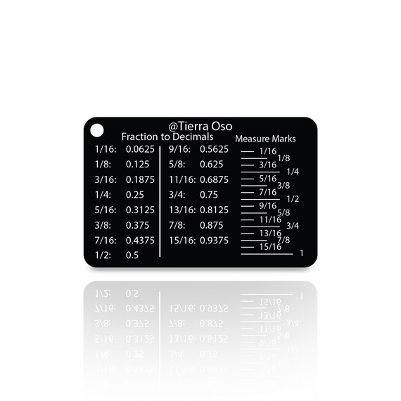 Fractions To Decimal And Measuring Tape Cheat Sheet Learning Etsy