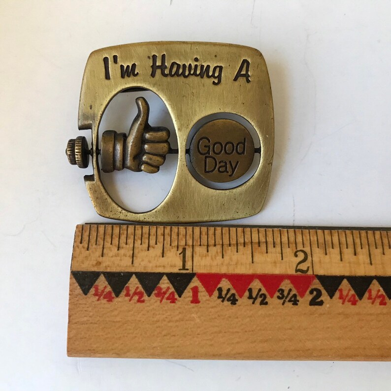 Vintage JJ Brooch Good Day Bad Day Aticulated Brooch