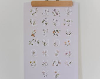 Floral Alphabet Art