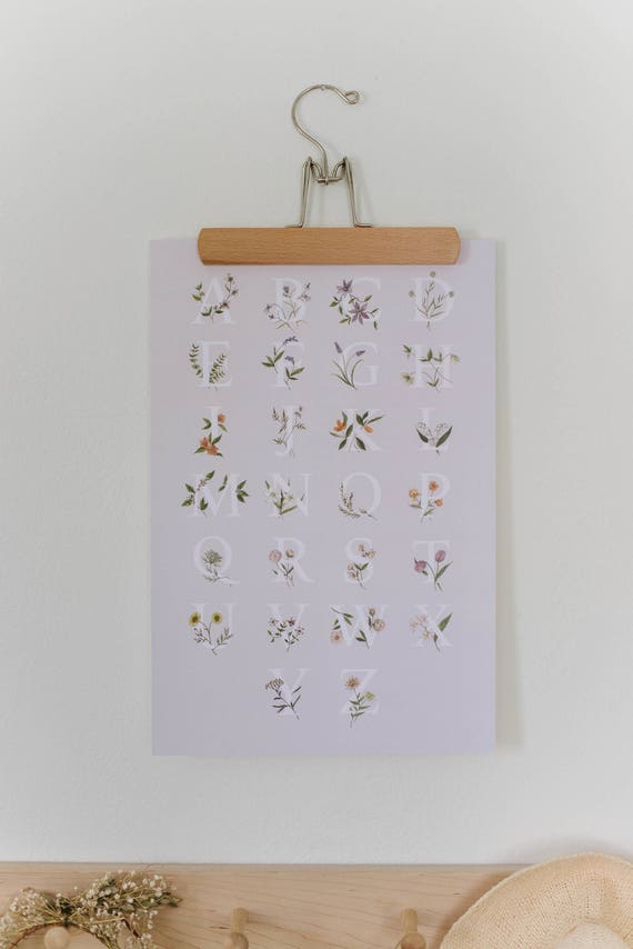 Floral Alphabet Art