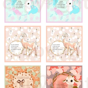 43 Cartes Numériques d'Affirmations Positives pour enfants – Pack d'Affirmations Inspiré des animaux à Télécharger Immédiatement.