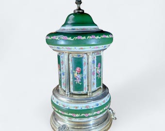 Italian | Swiss | design | very rare | music carousel | cigarette dispenser | lipstick holder | Reuge | music box