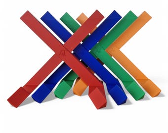 Record stand | vinyl display | LP stand | vinyl stand | LP holder | bracket | vinyl cross | green | red | orange | blue