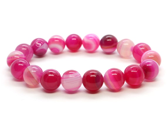 Kids Bracelet Wedding Jewelry Beaded bracelet Agate Name bracelet Pink bracelet Girls bracelet FlowerGirl Bracelet