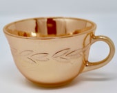 Fire King Peach Lustre Coffee Cup Tea Cup Laurel Pattern- Made in the USA