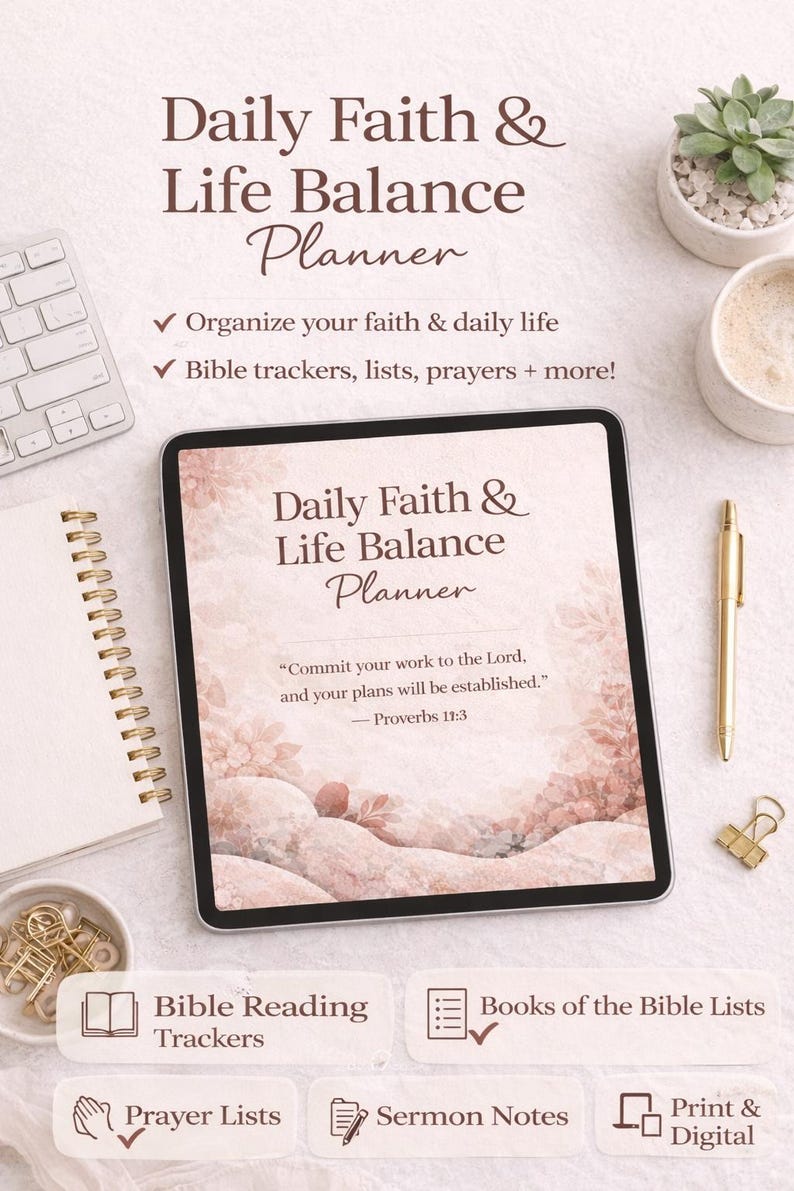 Bible Study and Faith Planner | Christian Prayer Journal PDF | Sermon ...