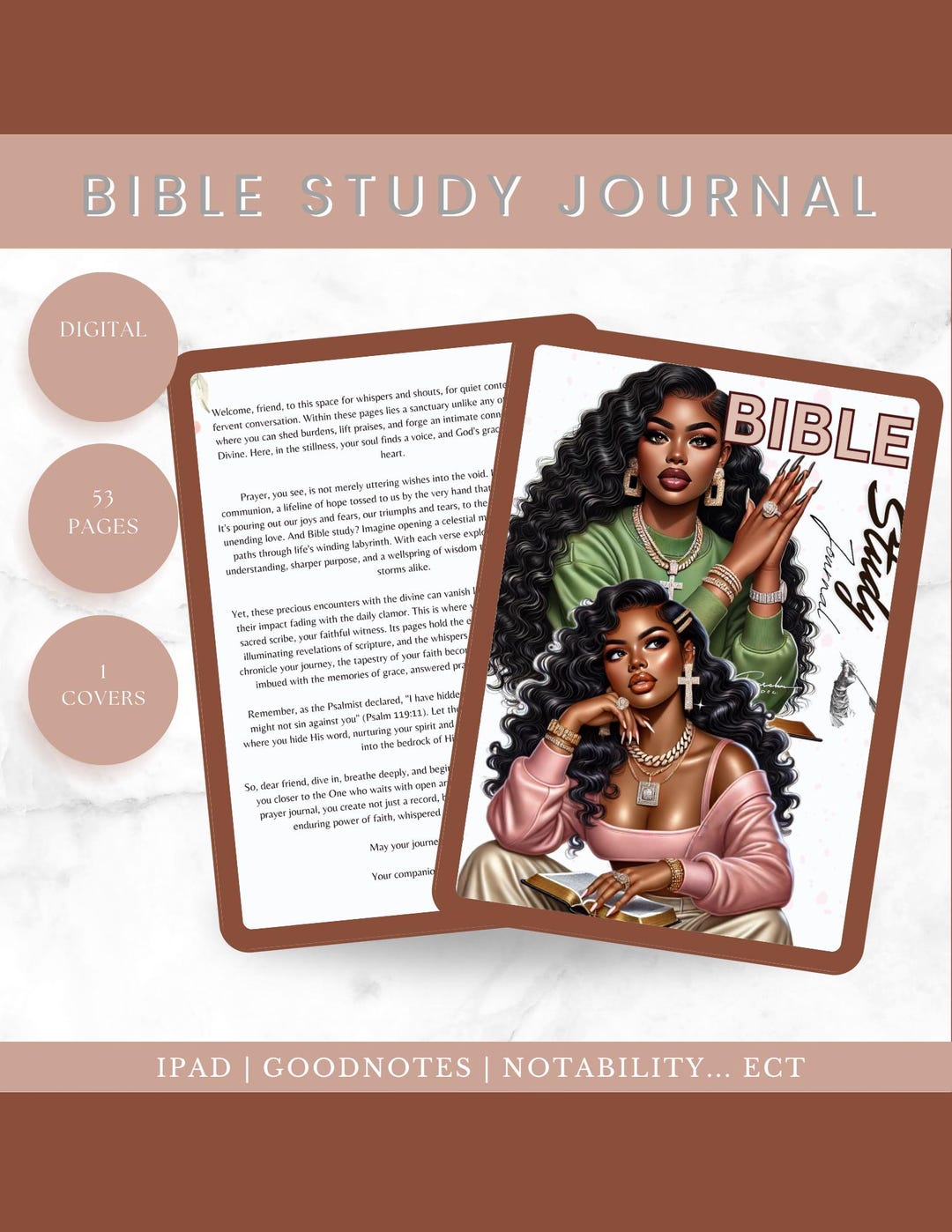 Editable Digital Prayer Journal: Bible Study (PDF Download) - Etsy
