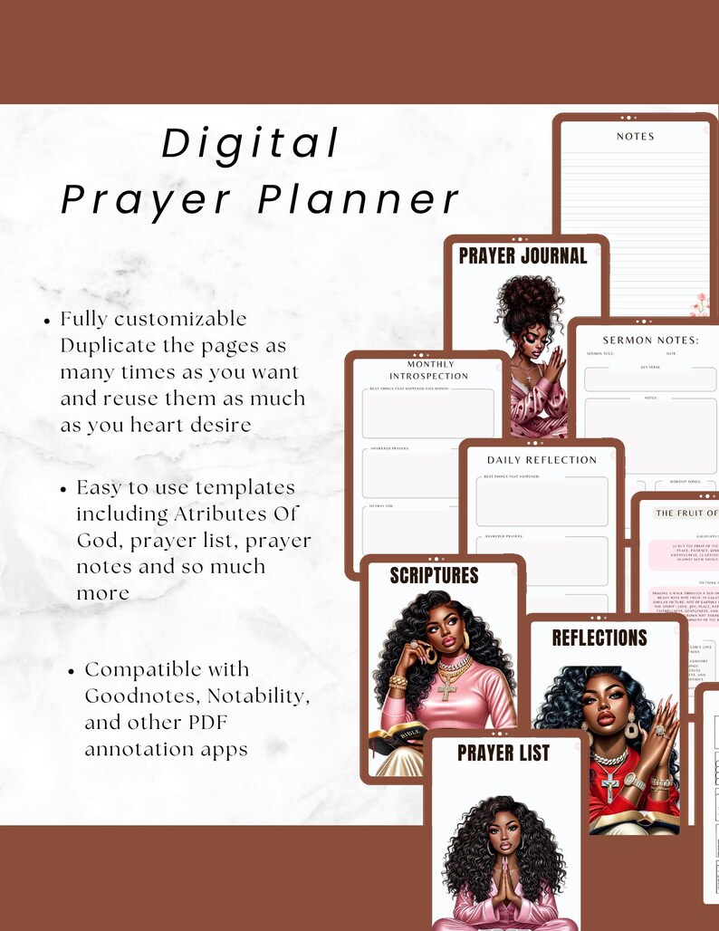 Editable Digital Prayer Journal: Bible Study (PDF Download) - Etsy