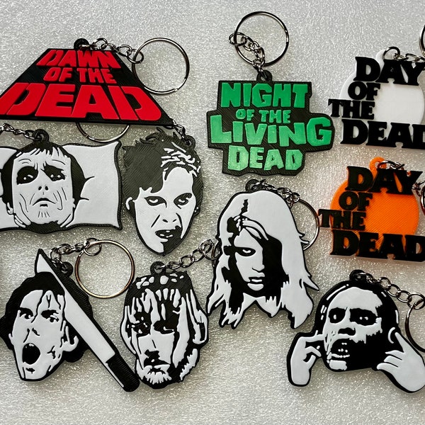 Keyrings of the Dead - Zombie silhouette keychains