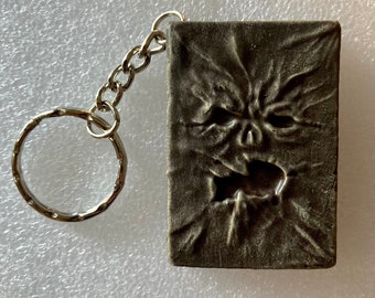 Necronomicon / 'book of the dead'  keyring - 3D printed horror fan art