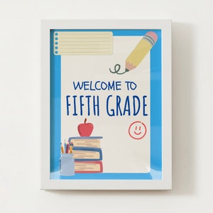 Classroom &quot;Welcome To Fifth Grade&quot; Welcome Handout; Classroom Decor Posters Blue Classroom Printable Welcome Back To School DIGITAL DOWNLOAD