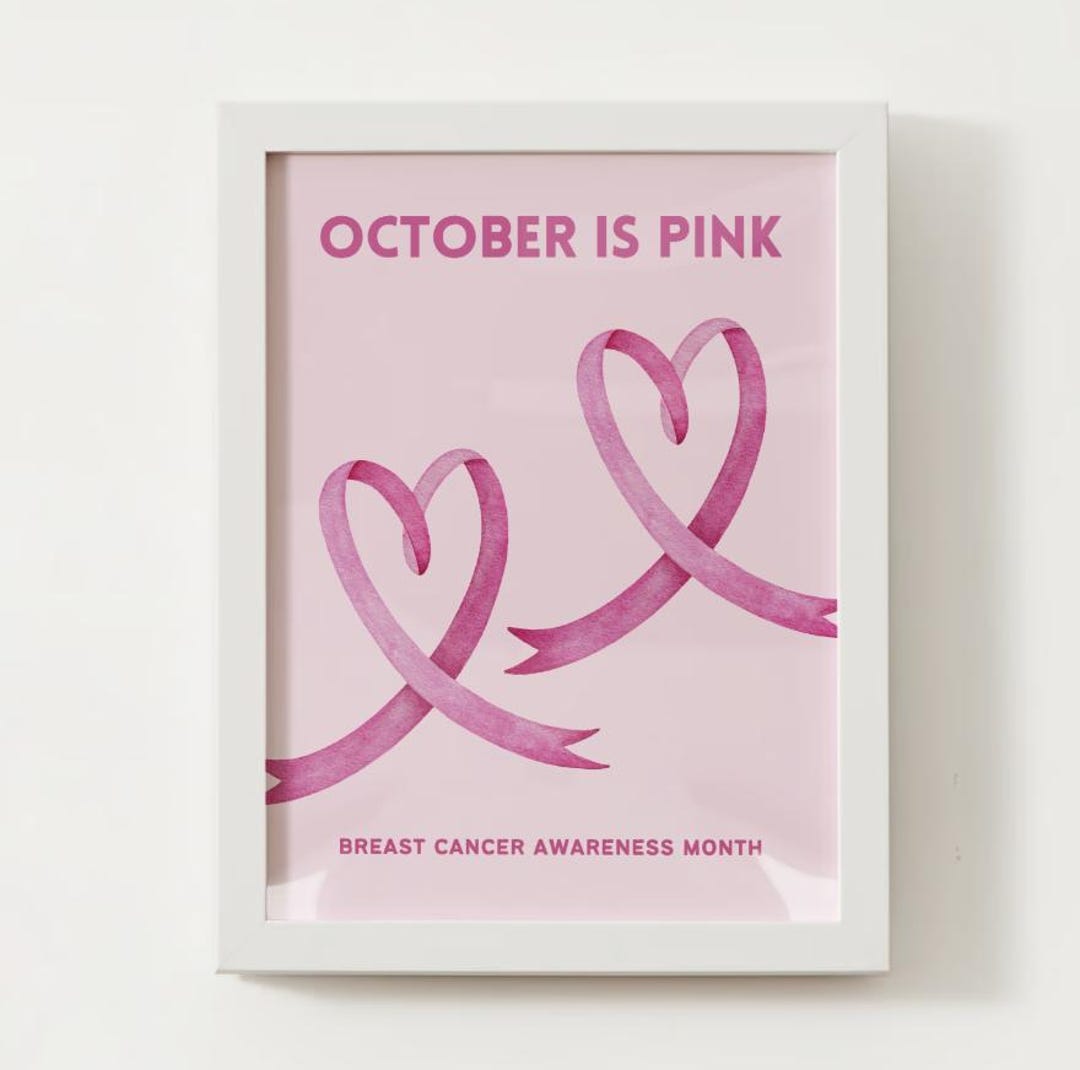 October is Pink, Pink Breast Cancer Awareness Ribbon, Pink October ...