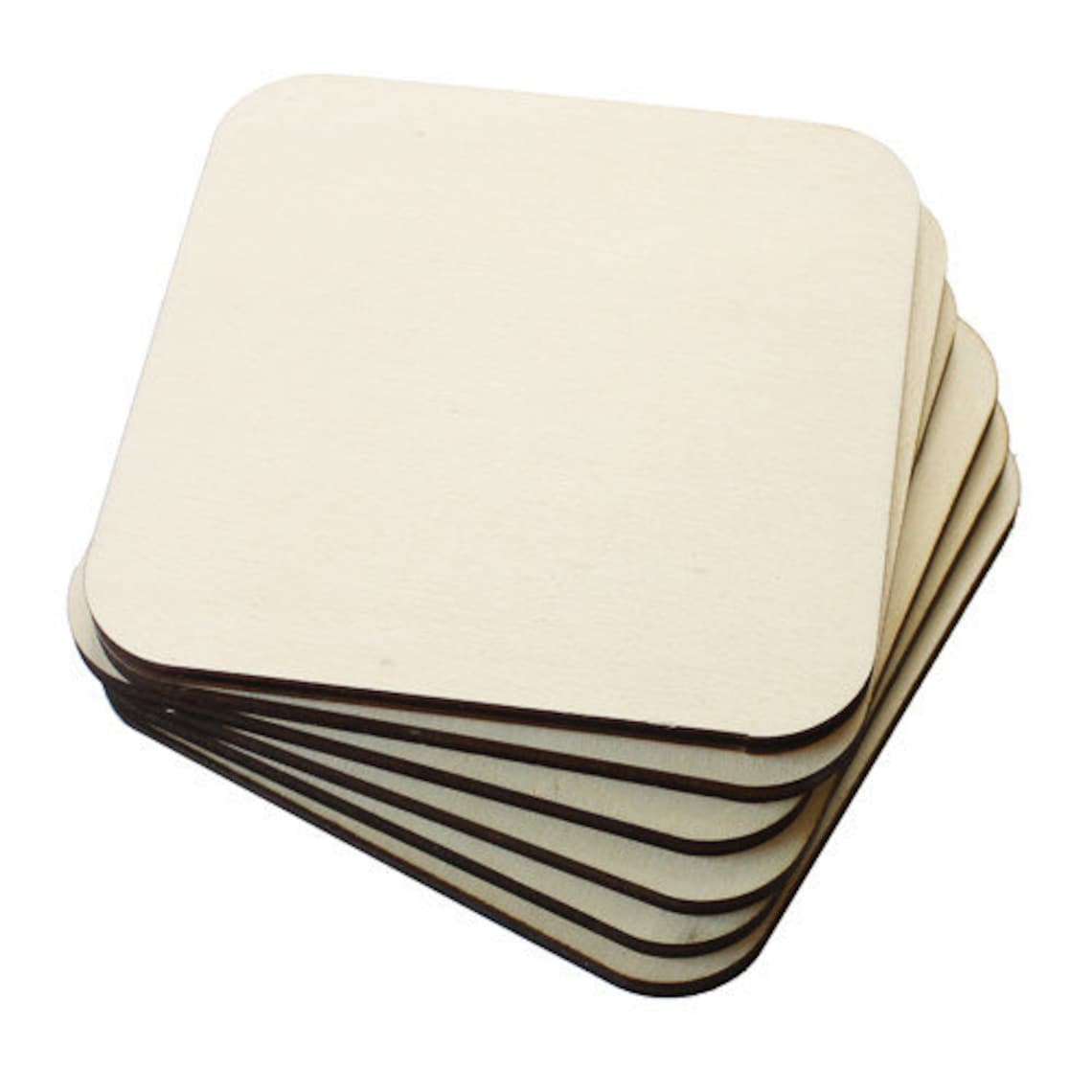 Blank Wooden Coaster set Square wooden pieces Pyrography Etsy