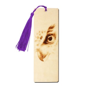 Personalized Animal Wooden Bookmark Baby Owl Baby Penguin design Custom Bookish Gift Owl Eye