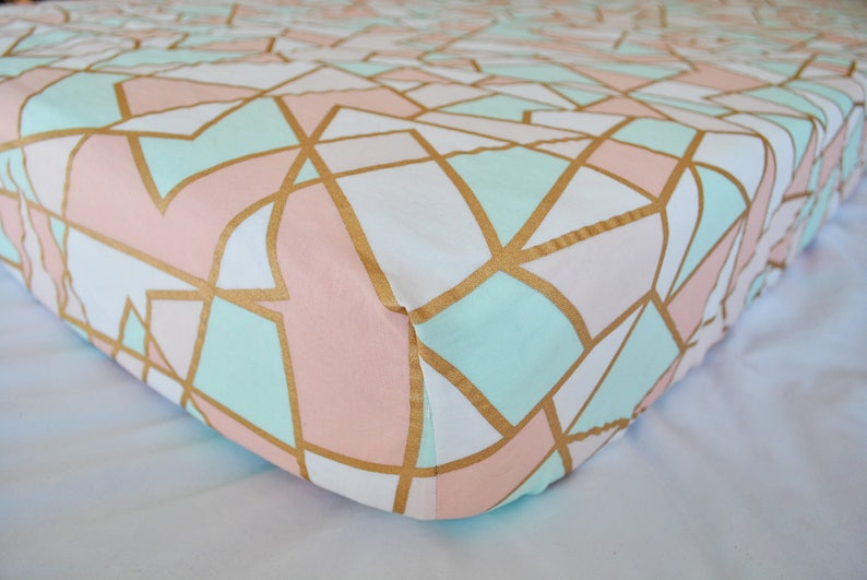 geometric crib sheets
