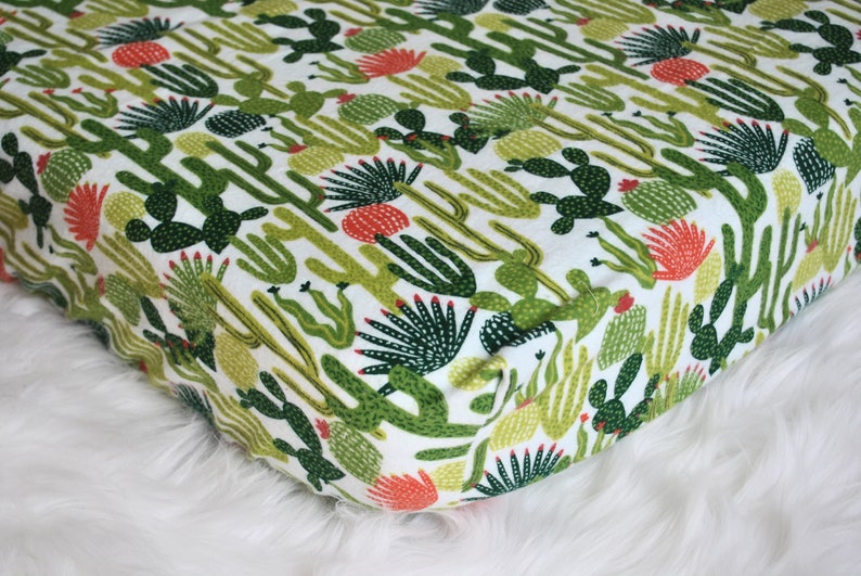 Desert Cactus Crib Sheet Flannel Crib Sheet Desert Themed Etsy