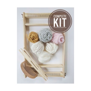 Weaving Starter Pack, Soft Spring Beginner Tapestry Kit, Complete with Loom and Tools