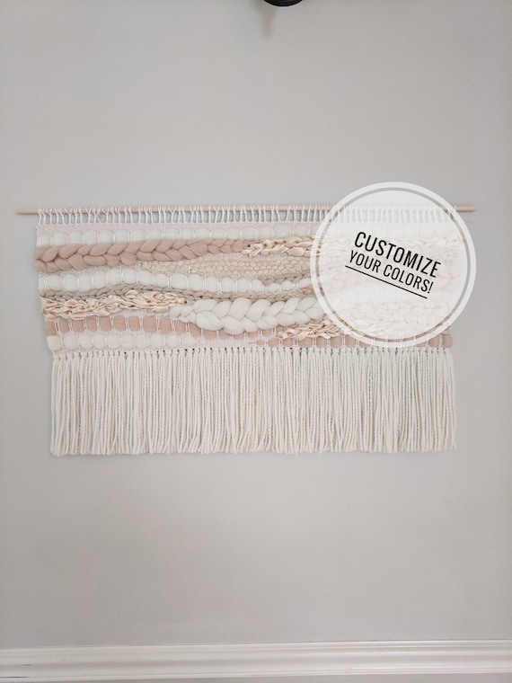 Tapestry Wall Hanger Woven Simple Tassel Art Flags Handbag Holder