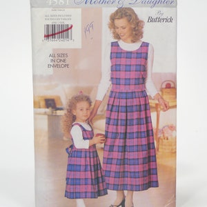 Vintage Mother & Daughter Sewing Patterns Lot of 3 Butterick 4581 ...