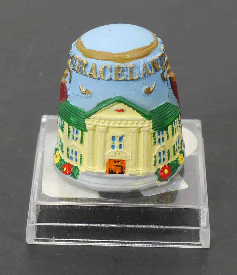 Collectible Graceland Thimble - Elvis Presley - Souvenir Thimble - Thimble Collection - Sewing Thimble - Graceland Souvenir Thimble bild 2
