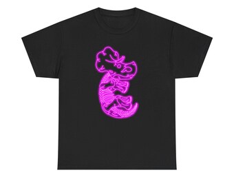 Pink Neon Triceratops Tee