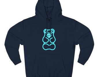 Blue Neon Gummy Bear Hoodie