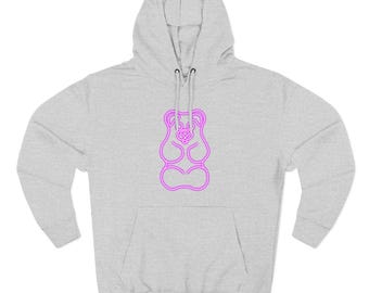 Pink Neon Gummy Bear Hoodie