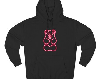 Red Neon Gummy Bear Hoodie
