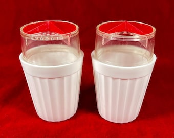 Vintage Mid-Century Modern Plastic Salt & Pepper Shakers- 1950's