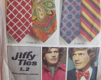 Vintage Neck Bow Tie Ties Simplicity Pattern # 5287 Paper NOT A PDF