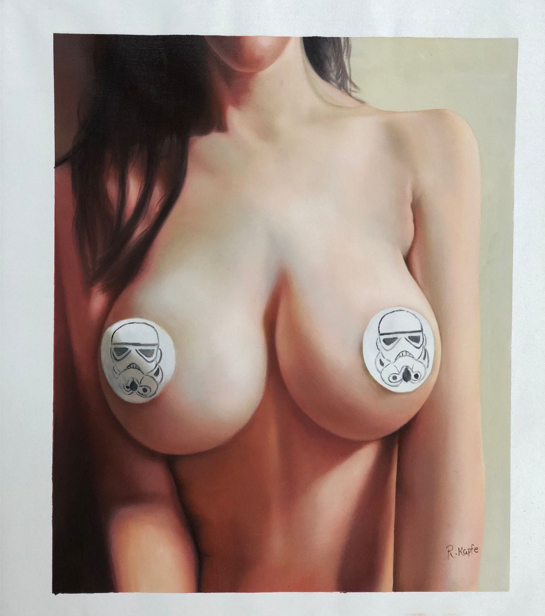 1814px x 2050px - Star Wars Naked Women Boobs Portrait Art 100% Hand Painted Oil - Etsy