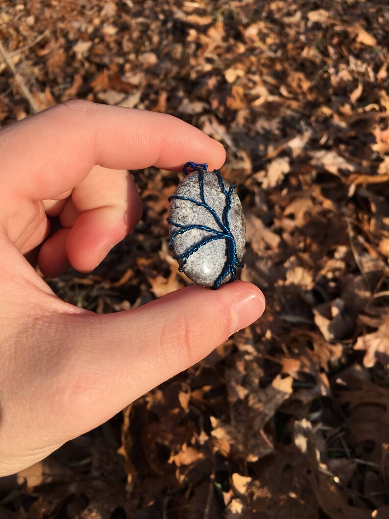 Dendritic Opal Handmade wire wrap pendant